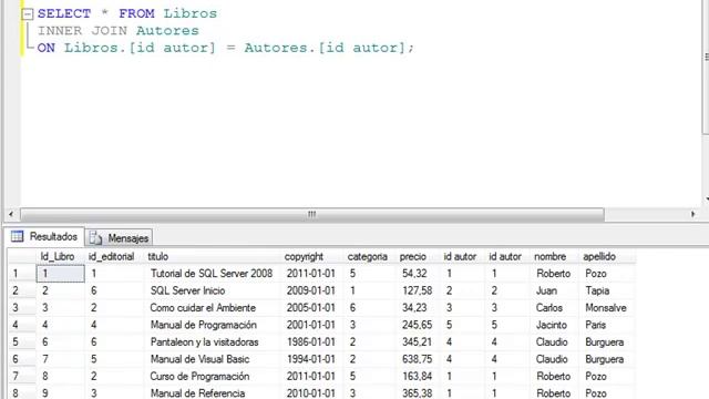SQL Server SSMS SELECT II Parte INNER JOIN.mp4 смотреть онлайн
