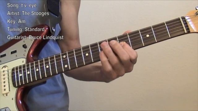 The Stooges - t.v. eye - guitar lesson смотреть онлайн