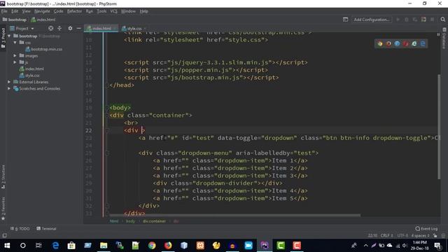 Bootstarp 4.2.1 Part 14 :: Dropdown Menu смотреть онлайн