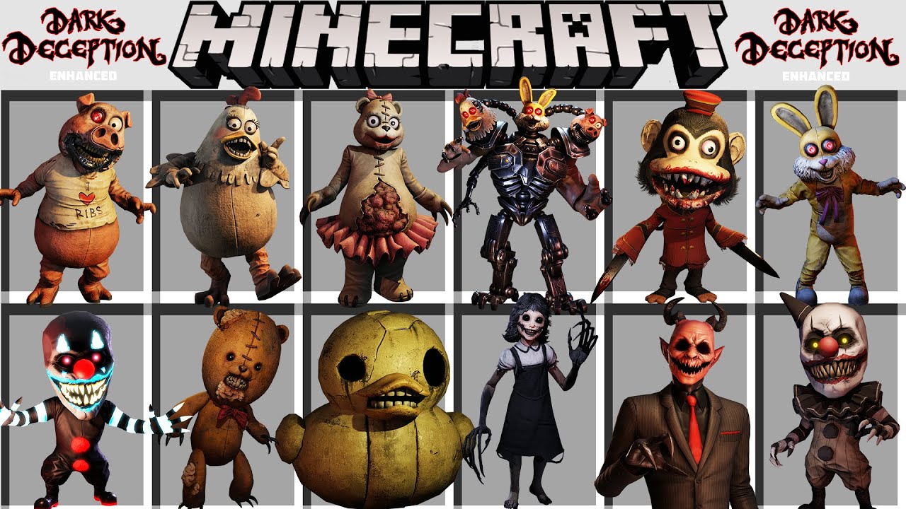 Мод на все виды АНИМАТРОНИКОВ ДАРК ДЕСЕПШН в МАЙНКРАФТ ! FNAF DARK DECEPTION MOD in MINECRAFT PE смотреть онлайн