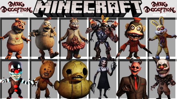 Мод на все виды АНИМАТРОНИКОВ ДАРК ДЕСЕПШН в МАЙНКРАФТ ! FNAF DARK DECEPTION MOD in MINECRAFT PE