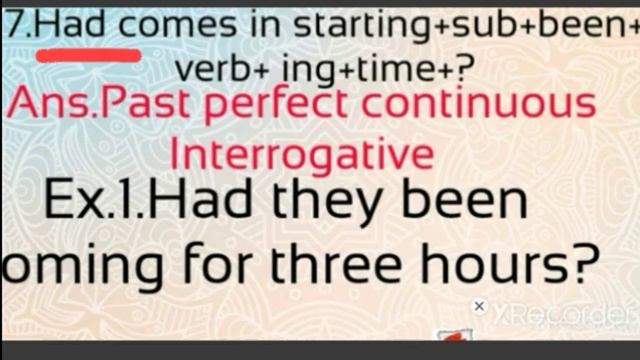 Perfect continuous tense simple, negative & interrogative rules with examples смотреть онлайн