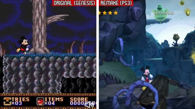 Castle of Illusion Starring Mickey Mouse - Genesis/Mega Drive Original vs. PS3 Remake | Side by Sid смотреть онлайн