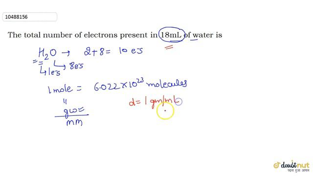 The total number of electrons present in `18 mL` of water is смотреть онлайн