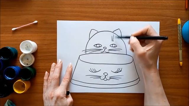 #Рисуем_вместе! Миска для киски смотреть онлайн