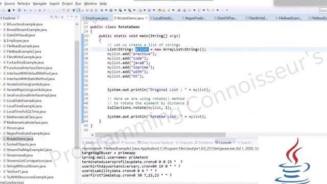 Java Collections Rotate смотреть онлайн