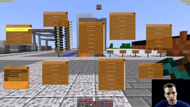How to Hack in Minecraft on Anticheat Servers - Hybrid 1.8 Client Release! смотреть онлайн