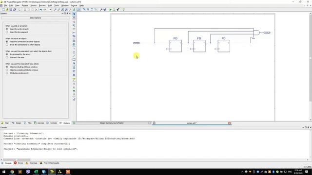 Xilinx ISE schematics Editor - shift register смотреть онлайн