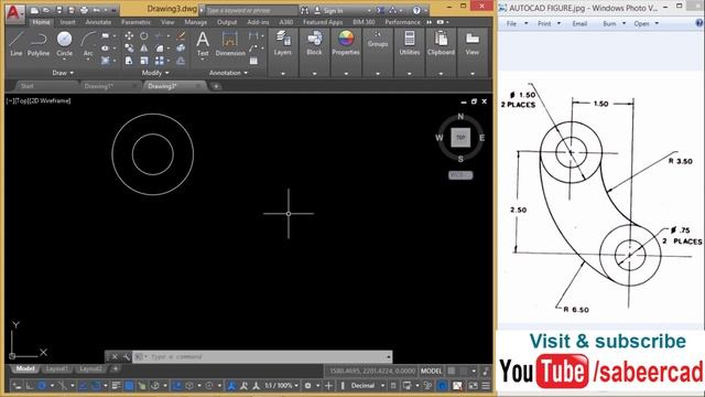 AUTOCAD 2D DRAFTING TUTORIAL FIGURE-4 смотреть онлайн