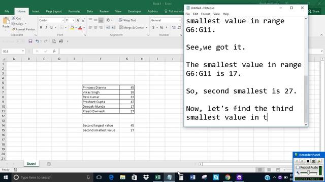 Find 2nd largest and 2nd smallest value in a range in Excel смотреть онлайн