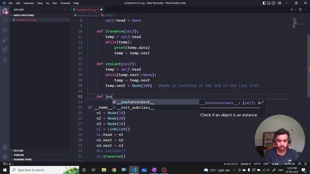 #4:- Insertion After a Given Node in Link List in Python | Data Structures in Hindi смотреть онлайн