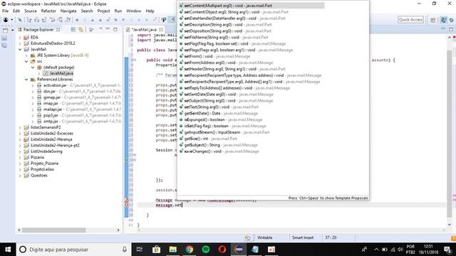 Enviar e-mail usando JavaMail смотреть онлайн