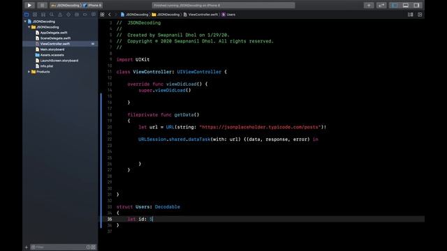Super Simple JSON Parsing with Swift 5! смотреть онлайн