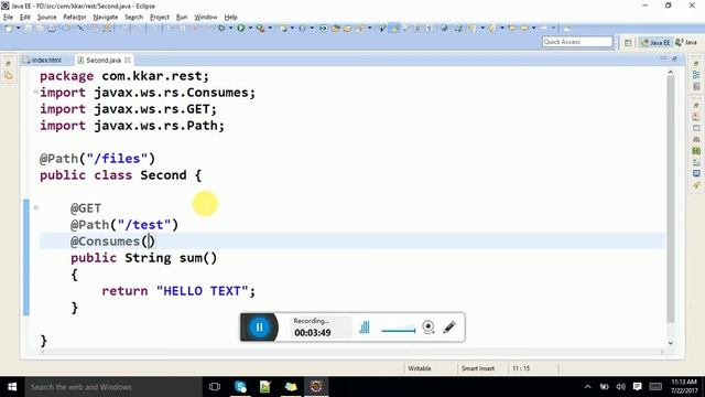 What Is Consumes Annotation In Restful Webservices Java смотреть онлайн