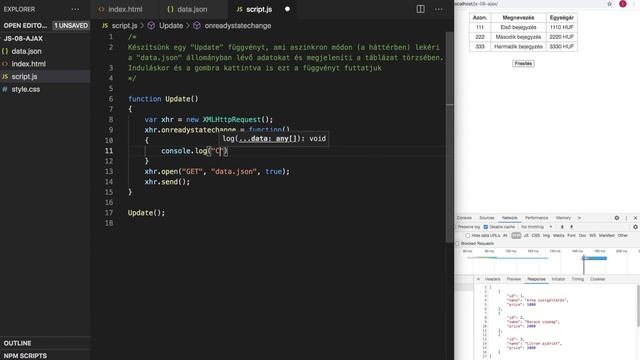 AJAX bemutató JavaScript-ben смотреть онлайн
