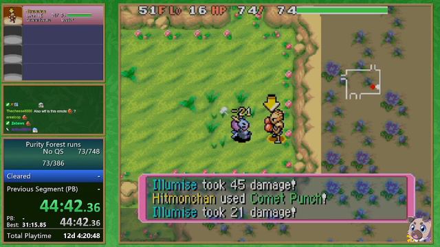 Hitmonchan (1:28:45) - Purity Forest Clears (74/386) - Pokemon Mystery Dungeon: Blue Rescue Team смотреть онлайн