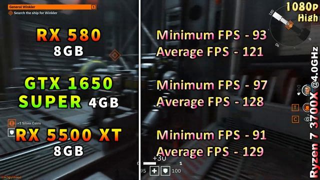 RX 580 8GB vs GTX 1650 SUPER 4GB vs RX 5500 XT 8GB | Tested in 22 PC Games смотреть онлайн