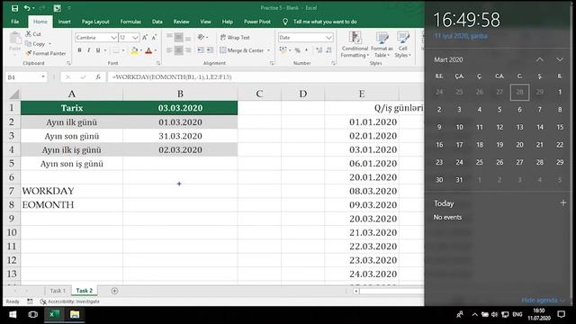 Excel Praktiki tapşırıqlar , Modul#5 - Cavab#2 | Excel practise | Excel pratiği | Практика в Excel смотреть онлайн