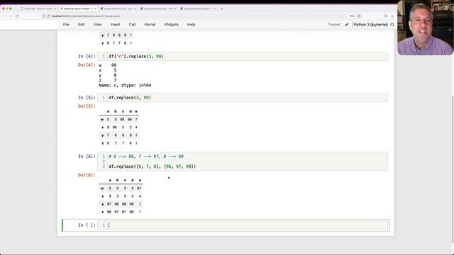 Replacing values in a Pandas data frame смотреть онлайн