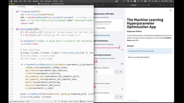 How to Build a Machine Learning Hyperparameter Optimization App | Streamlit #14 смотреть онлайн