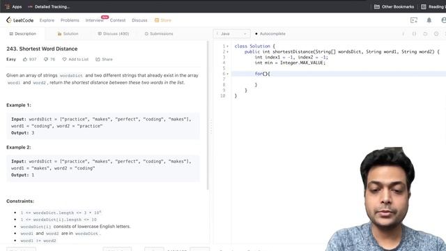 Leetcode 243 : Shortest Word Distance | Programming With Ashish смотреть онлайн