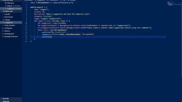 Create A Discord.JS Bot | Suggest Command смотреть онлайн