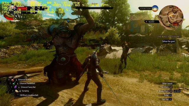 Intel i3 6100 Msi GTX 1070 Armor 8G OC (the witcher 3 test Nvidia Hairworks On x8 AA смотреть онлайн