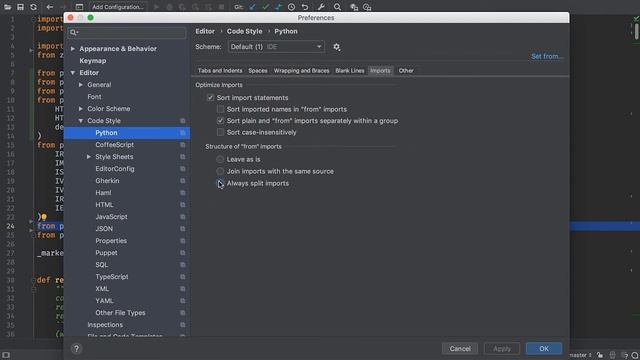 How to enforce One Import Per Line in PyCharm смотреть онлайн