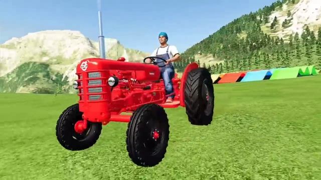 Transporting Mini Volvo Tractors With Colored Volvo Trucks - Farming Simulator 22 смотреть онлайн