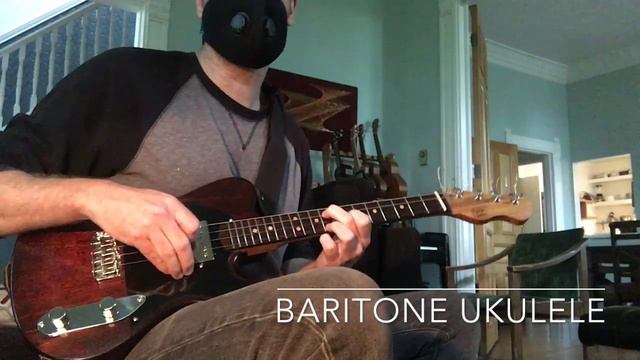 Electric Baritone Ukulele - Tele style смотреть онлайн