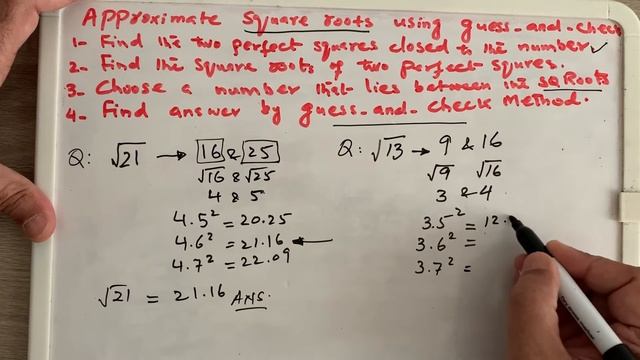 Approximate square roots using guess and check method Grade 8 Math practice смотреть онлайн