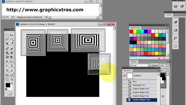 Custom shapes and Photoshop pathfinder tools tutorial (CC 2021 2020 2019 2018 CS6 etc) смотреть онлайн