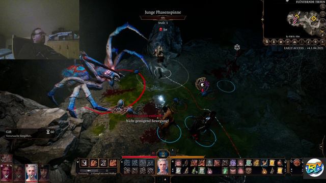 Baldurs Gate 3 Combat Shadowheart Big Phasespiders whispering depths Let´s play 133 смотреть онлайн