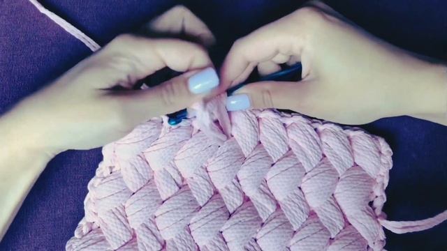 Пышные столбики из трикотажной пряжи смотреть онлайн