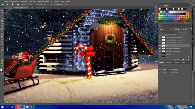 PHOTOSHOP. ДОМ САНТА КЛАУСА! ЧАСТЬ 3. HOUSE OF SANTA CLAUS! PART 3. смотреть онлайн