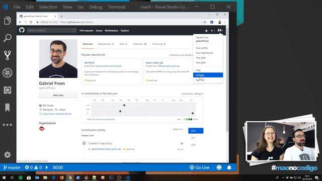 Configurando rapidamente repositórios Git e Github pelo VS Code // Mão no Código #5 смотреть онлайн