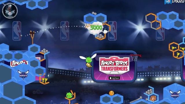 Ham Dunk 3-14 | Score 178610 | Angry Birds Seasons