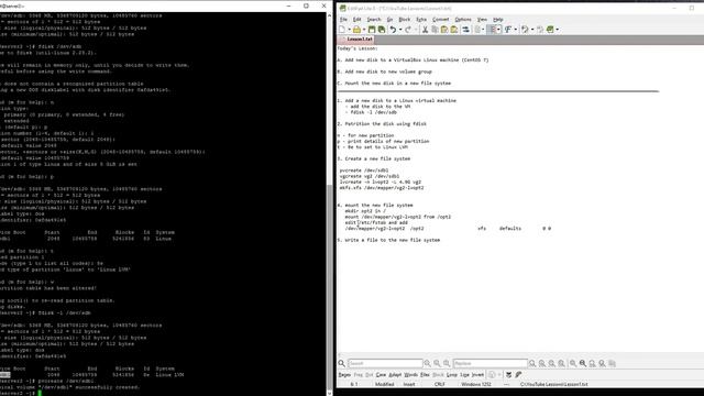 HOW TO ADD NEW DISK IN LINUX (CentOS 7 in Virtual Box) смотреть онлайн