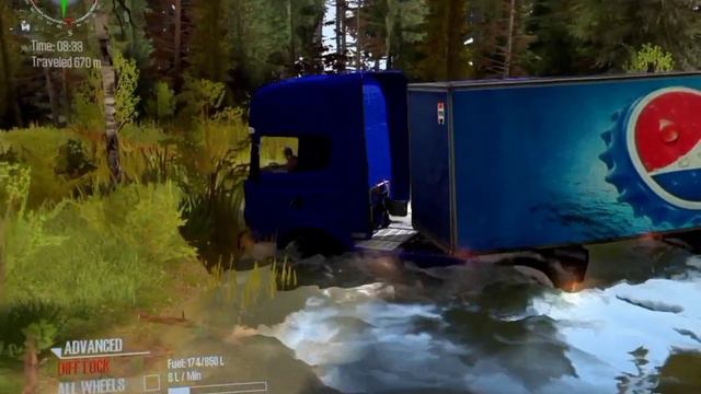Spintires Mudrunner : Scania Rcab 2009 4×4 Truck unlock garage Map The Bog смотреть онлайн