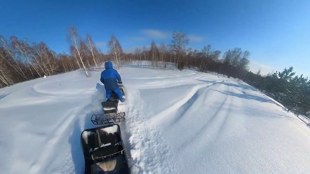 Как настроить соосность вариаторов на снегоходе Буран? Тест-драйв Бурана в глубоком снегу. смотреть онлайн