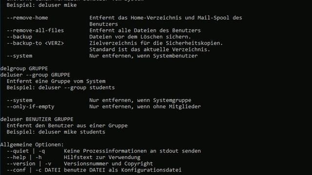 Debian Shell - Benutzer löschen смотреть онлайн