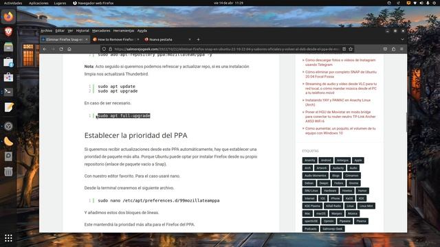Cambié el Firefox SNAP de Ubuntu 22.04 por el Firefox DEB del Mozilla Team y te cuento qué tal смотреть онлайн