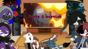 Sans AU's react to FNAF but gacha c. FT:Sans Au's