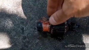 Медь в роторе электродвигателя.