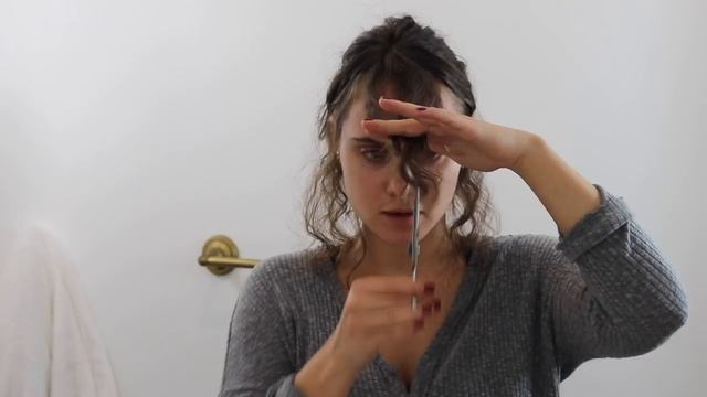 Diy Curly Haircut | Cutting Bangs