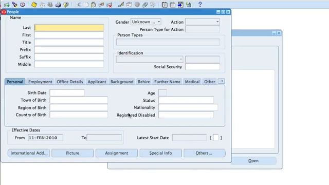 Oracle Apps R12 Training - HRMS Create New Employee in Oracle apps смотреть онлайн