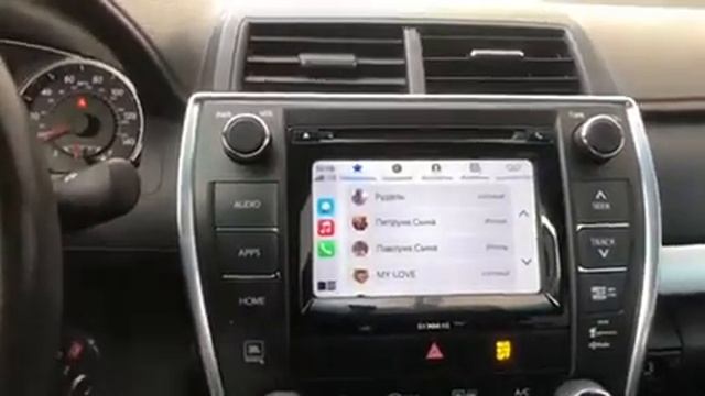 Оригинальный , Заводской CarPlay и Android Auto в Toyota Camry 55 USA 2014- 2018 г.в.