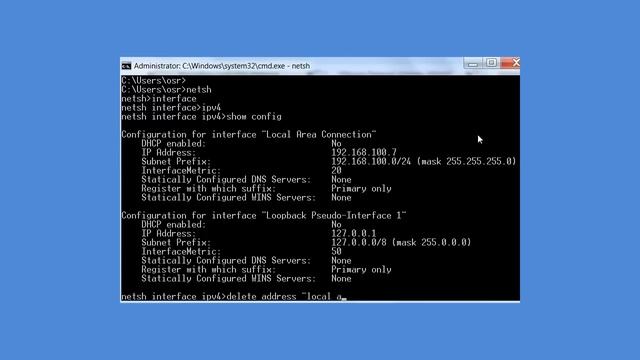 how to delete ip address in windows 7 in cmd смотреть онлайн