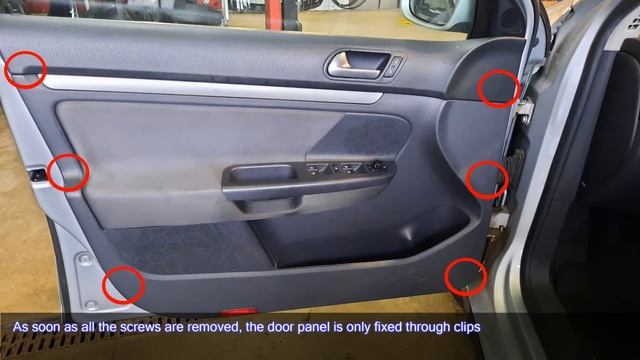 VW Golf 5 door panel removal (front door) - Tutorial смотреть онлайн
