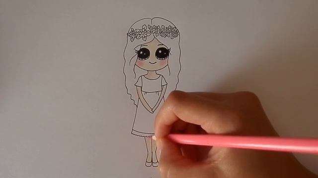 Как ПРОСТО нарисовать КРАСИВУЮ ДЕВОЧКУ В ПЛАТЬЕ/264/How to draw a BEAUTIFUL GIRL IN a DRESS смотреть онлайн